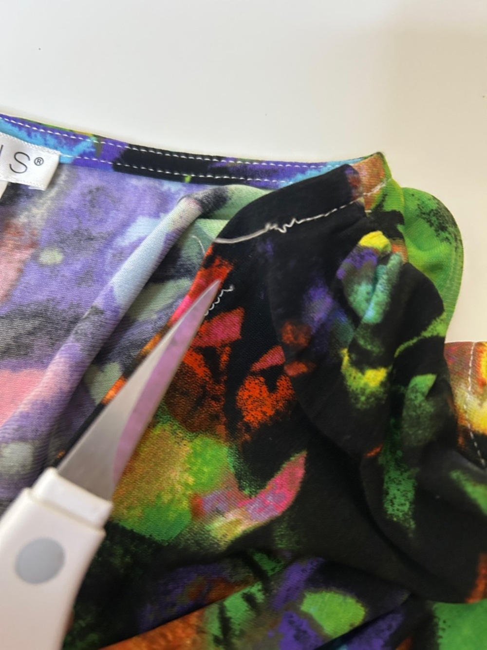 Floral Knot Front Multicolor Dress - Picture 4 of 9